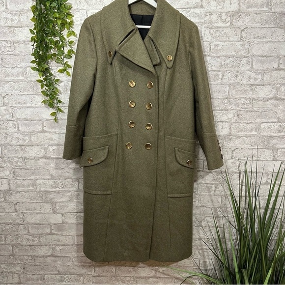 Vintage Roaman’s Women’s Long Heavy‎ Warm Peacoat Trench Wool* - Picture 1 of 8
